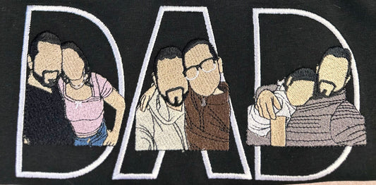 Dad Custom Embroidered Photo Hoodie